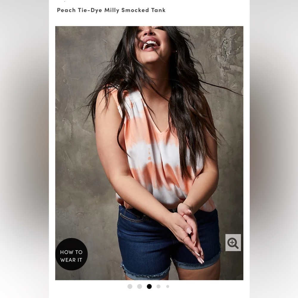Sleeveless tie-dye top